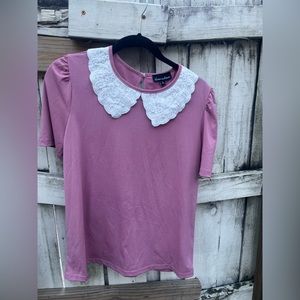 Collared pink top